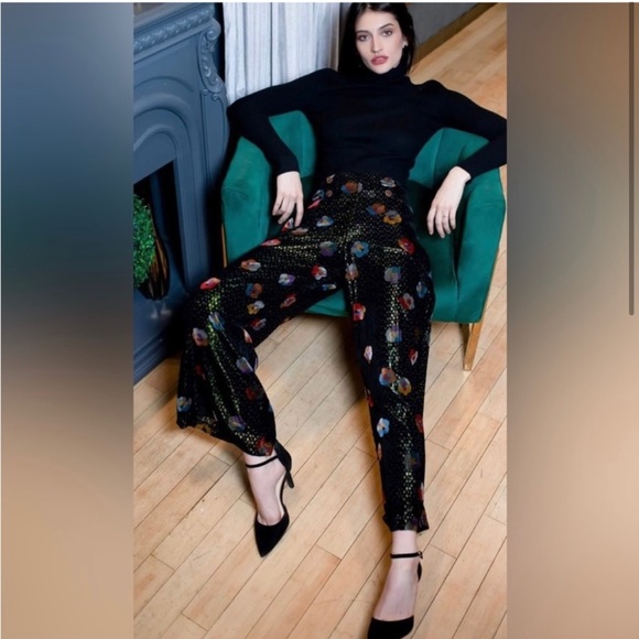 Eva Franco Pants - Eva Franco velvet wide leg trousers